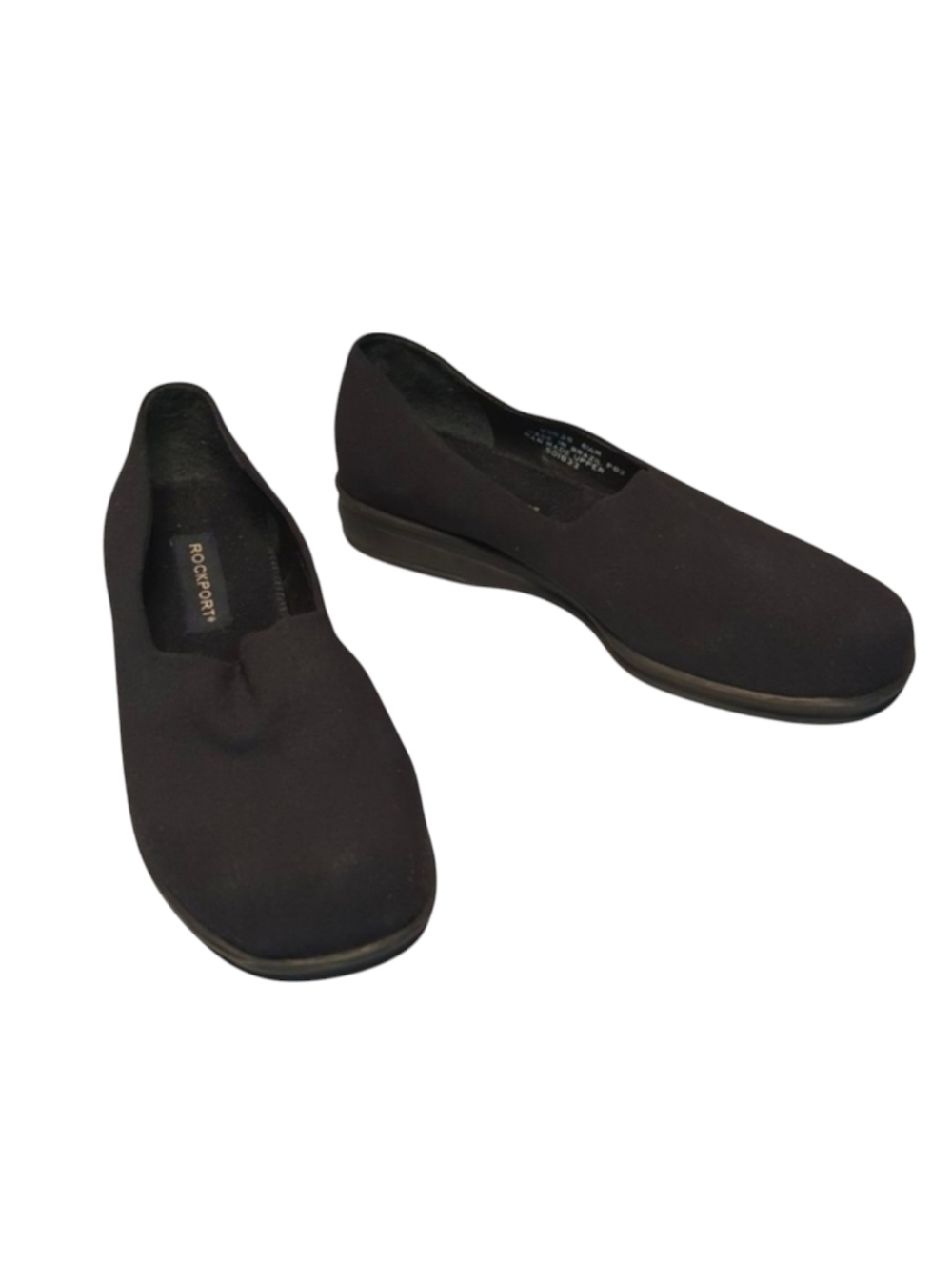 Rockport Black Stretch Fabric Comfort Slip On Shoes Size 6.5